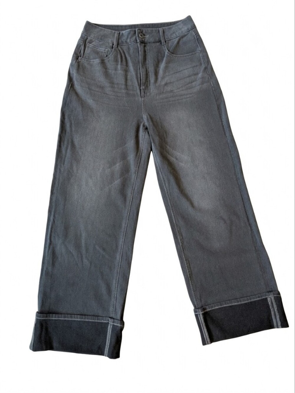 Women's Wide-Leg Grey Jeans